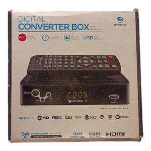 Black Digital Converter Box with Recorder